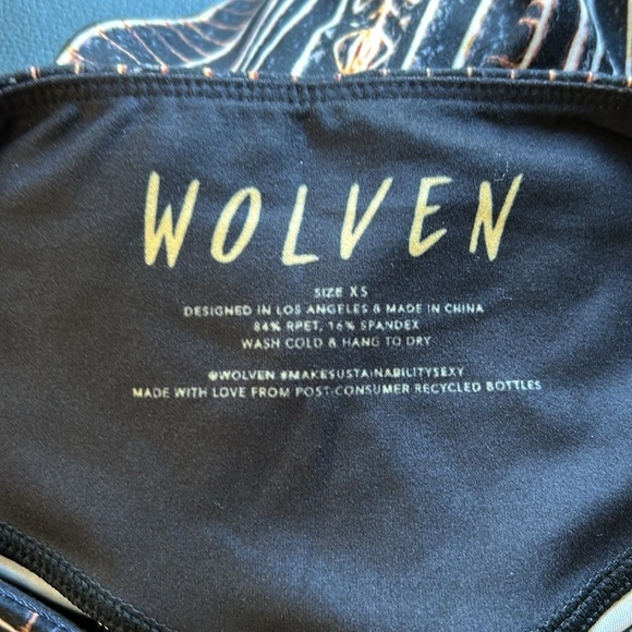 WOLVEN Zephyr Flare High Waisted Bell Bottom Sustainable Stretch Sz XS NEW - Picture 10 of 10